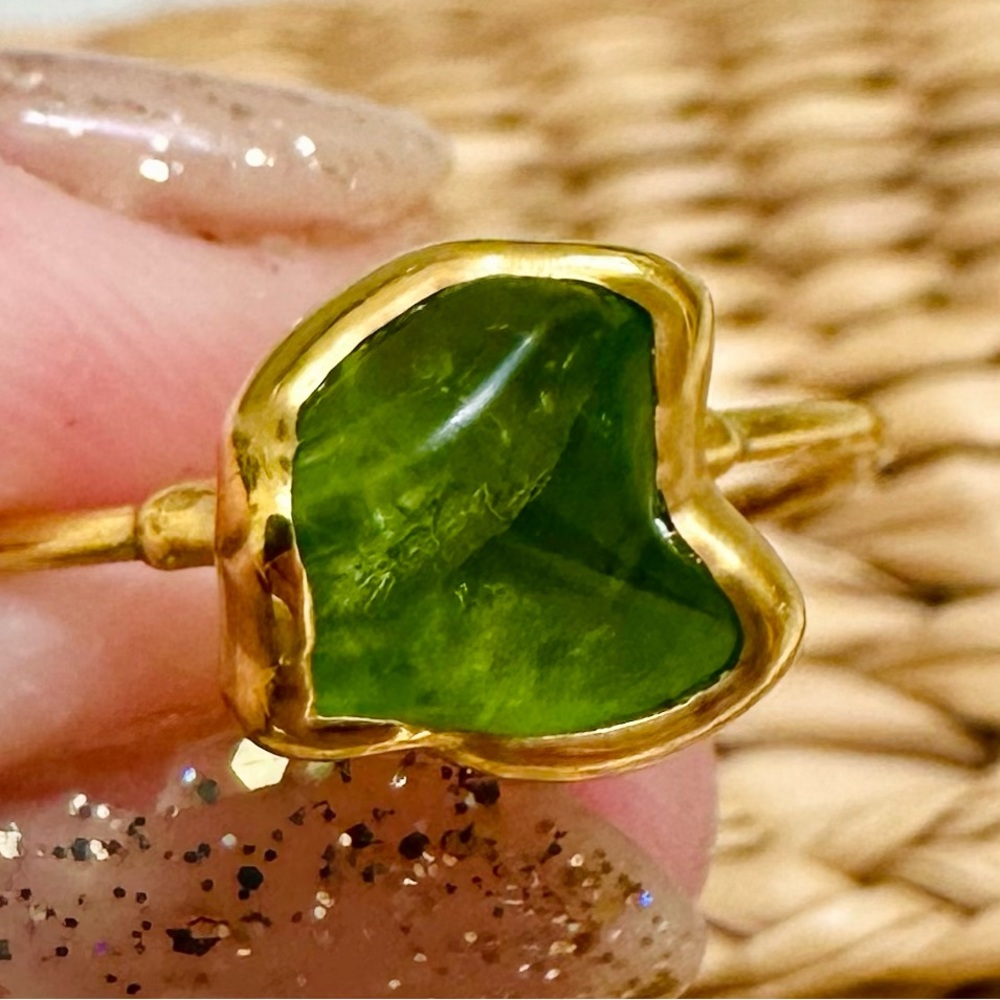 Ringcrush Raw Peridot Ring size 9 - Picture 4 of 4
